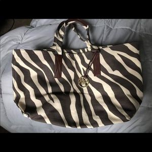 MK brown and cream tote